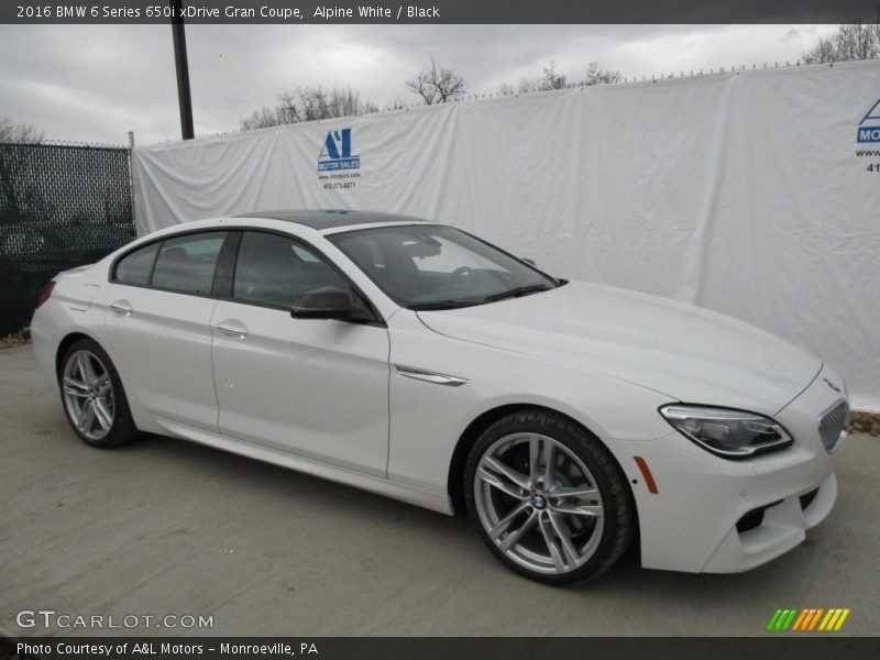 Alpine White / Black 2016 BMW 6 Series 650i xDrive Gran Coupe