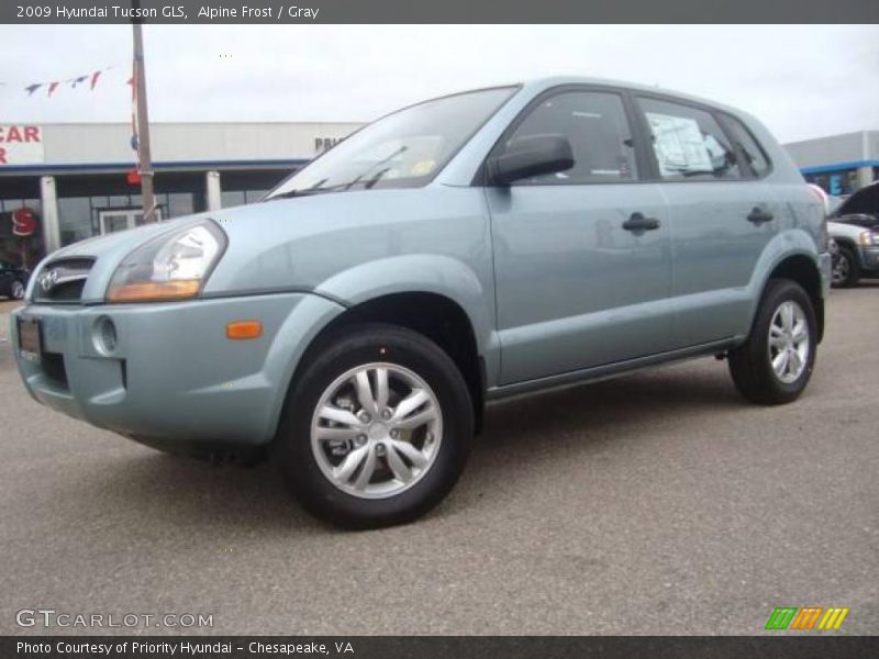 Alpine Frost / Gray 2009 Hyundai Tucson GLS