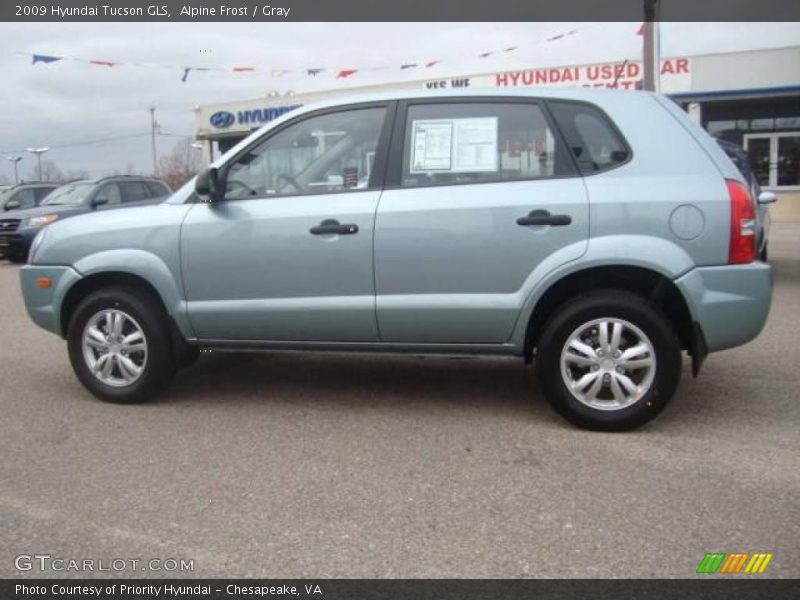 Alpine Frost / Gray 2009 Hyundai Tucson GLS