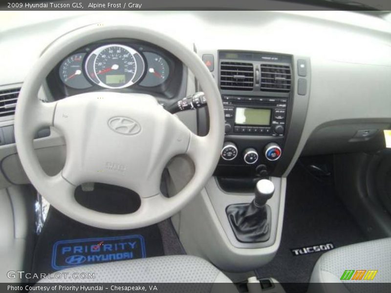 Alpine Frost / Gray 2009 Hyundai Tucson GLS