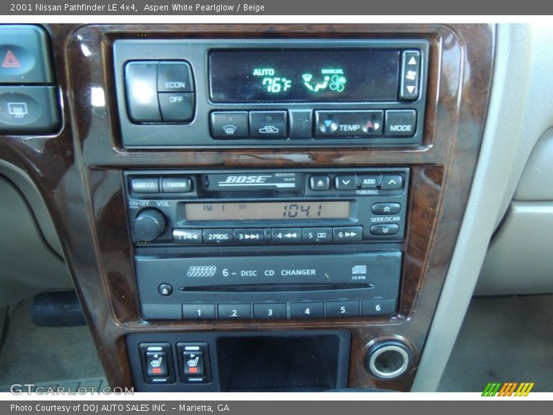 Aspen White Pearlglow / Beige 2001 Nissan Pathfinder LE 4x4