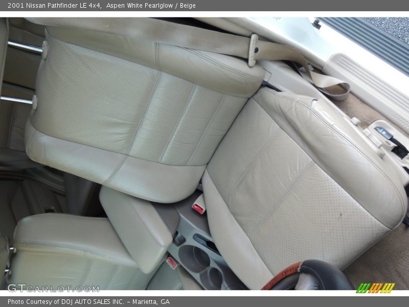 Aspen White Pearlglow / Beige 2001 Nissan Pathfinder LE 4x4