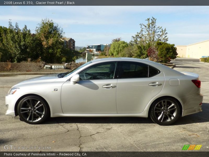 Glacier Frost Pearl / Black 2008 Lexus IS 350