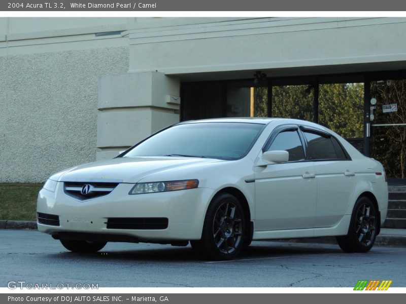 White Diamond Pearl / Camel 2004 Acura TL 3.2