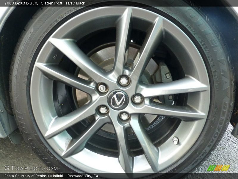 Glacier Frost Pearl / Black 2008 Lexus IS 350
