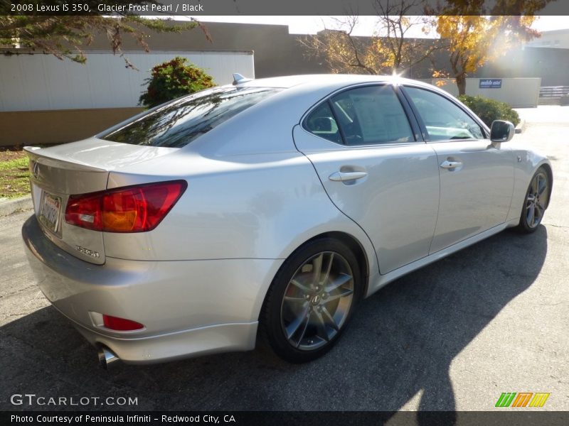 Glacier Frost Pearl / Black 2008 Lexus IS 350