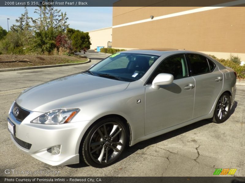 Glacier Frost Pearl / Black 2008 Lexus IS 350