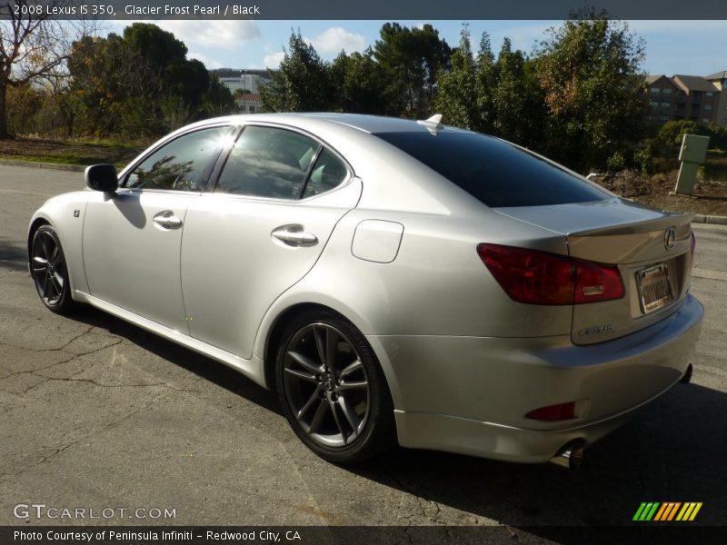Glacier Frost Pearl / Black 2008 Lexus IS 350