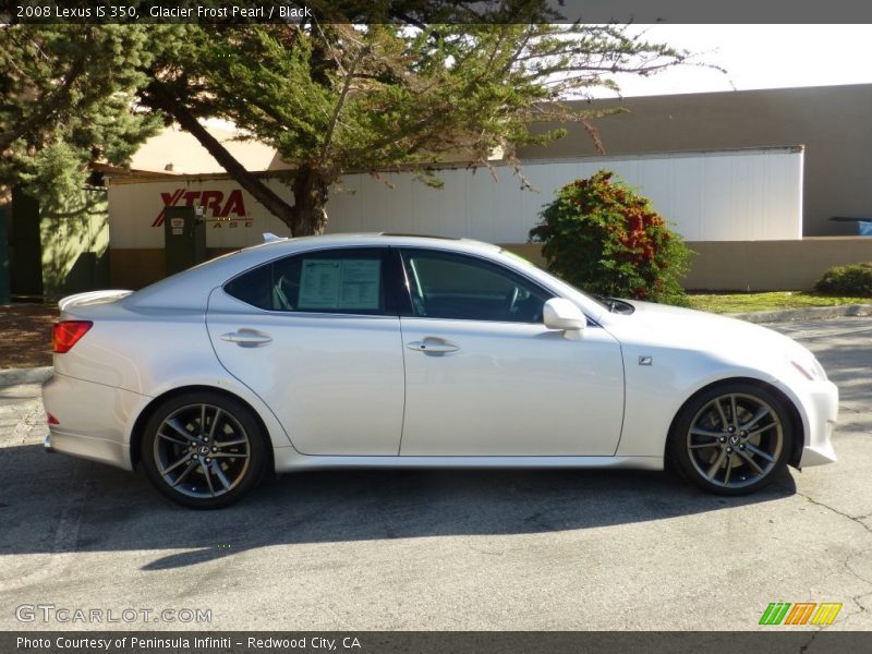 Glacier Frost Pearl / Black 2008 Lexus IS 350