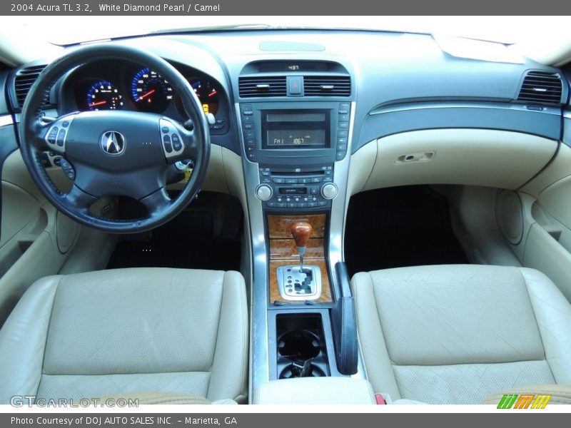 White Diamond Pearl / Camel 2004 Acura TL 3.2