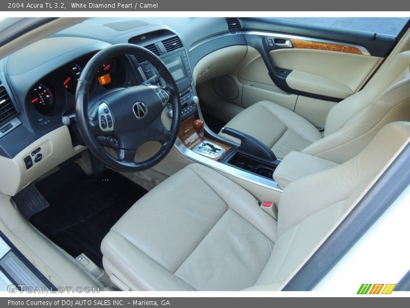 White Diamond Pearl / Camel 2004 Acura TL 3.2
