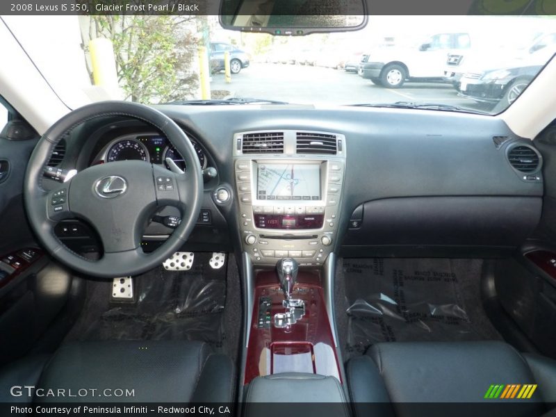 Glacier Frost Pearl / Black 2008 Lexus IS 350