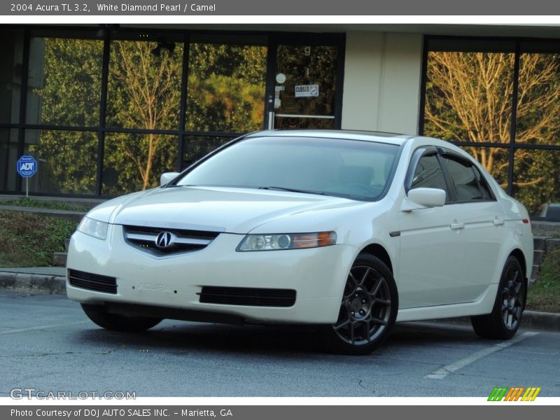White Diamond Pearl / Camel 2004 Acura TL 3.2