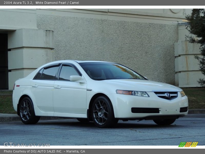 White Diamond Pearl / Camel 2004 Acura TL 3.2