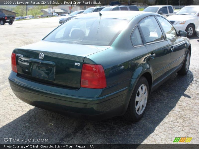 Royal Green Pearl / Black 1999 Volkswagen Passat GLX V6 Sedan