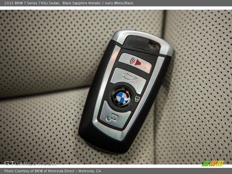 Black Sapphire Metallic / Ivory White/Black 2013 BMW 7 Series 740Li Sedan