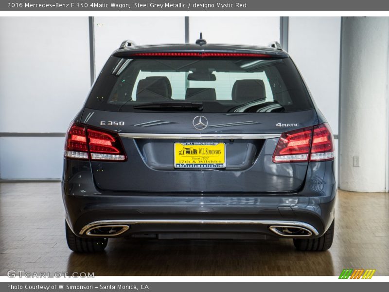 Steel Grey Metallic / designo Mystic Red 2016 Mercedes-Benz E 350 4Matic Wagon