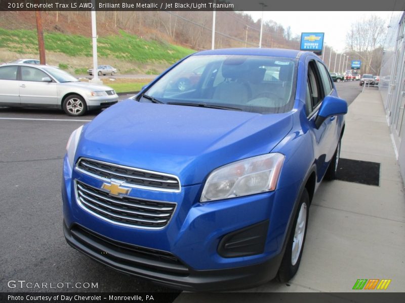 Brilliant Blue Metallic / Jet Black/Light Titanium 2016 Chevrolet Trax LS AWD