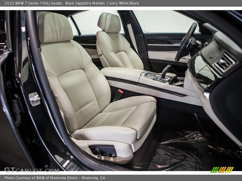 Black Sapphire Metallic / Ivory White/Black 2013 BMW 7 Series 740Li Sedan