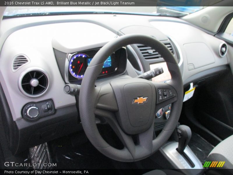 Brilliant Blue Metallic / Jet Black/Light Titanium 2016 Chevrolet Trax LS AWD