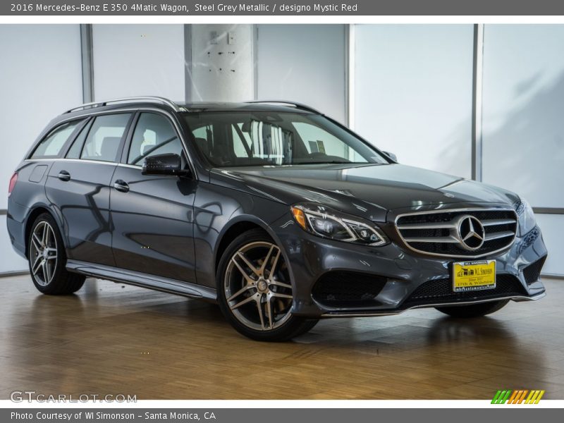Steel Grey Metallic / designo Mystic Red 2016 Mercedes-Benz E 350 4Matic Wagon