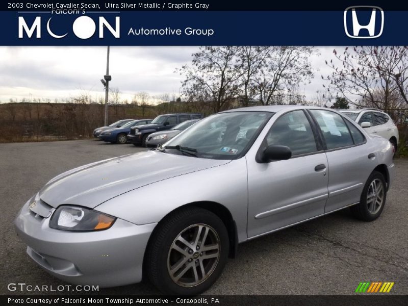 Ultra Silver Metallic / Graphite Gray 2003 Chevrolet Cavalier Sedan