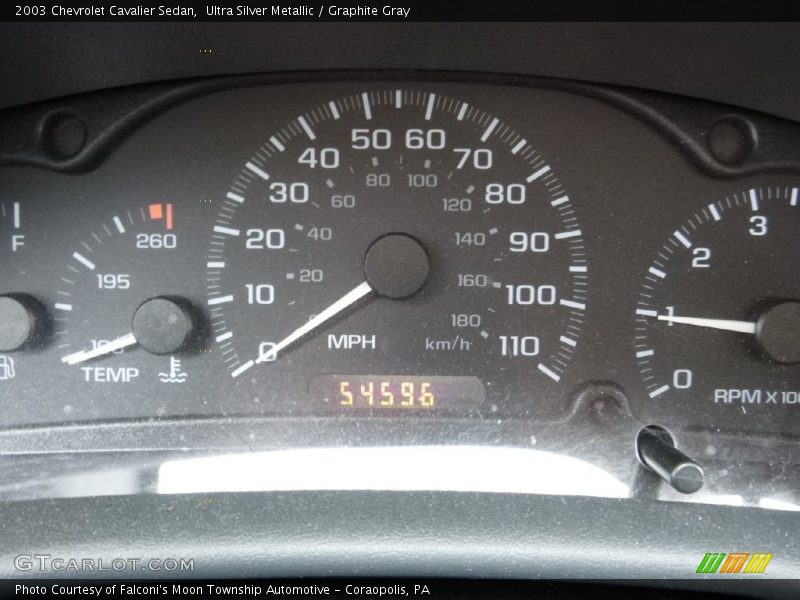 Ultra Silver Metallic / Graphite Gray 2003 Chevrolet Cavalier Sedan