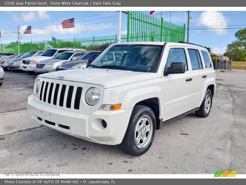 Stone White Clearcoat / Dark Slate Gray 2008 Jeep Patriot Sport