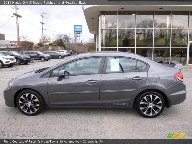 Polished Metal Metallic / Black 2013 Honda Civic Si Sedan