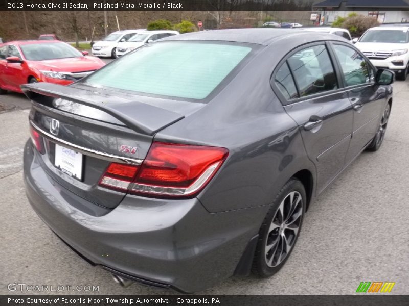 Polished Metal Metallic / Black 2013 Honda Civic Si Sedan