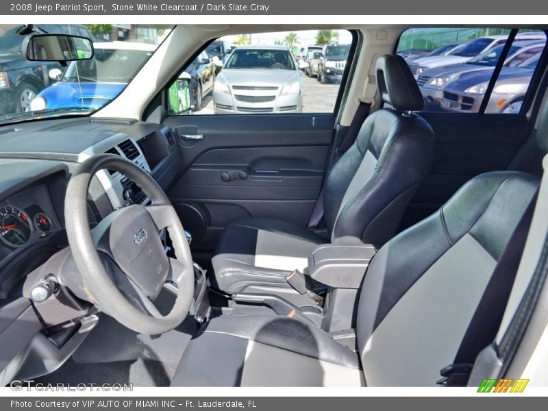 Stone White Clearcoat / Dark Slate Gray 2008 Jeep Patriot Sport