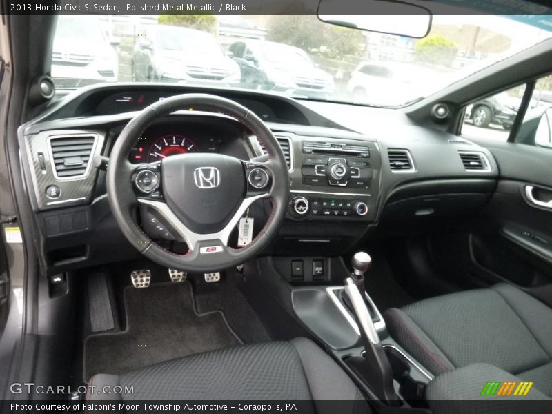 Polished Metal Metallic / Black 2013 Honda Civic Si Sedan