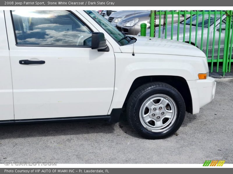 Stone White Clearcoat / Dark Slate Gray 2008 Jeep Patriot Sport