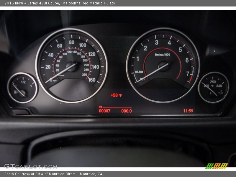 Melbourne Red Metallic / Black 2016 BMW 4 Series 428i Coupe