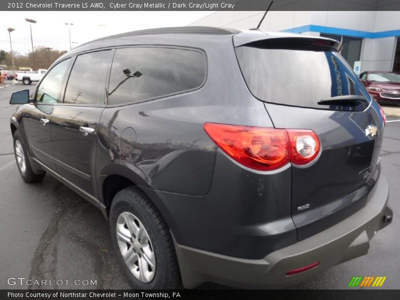 Cyber Gray Metallic / Dark Gray/Light Gray 2012 Chevrolet Traverse LS AWD