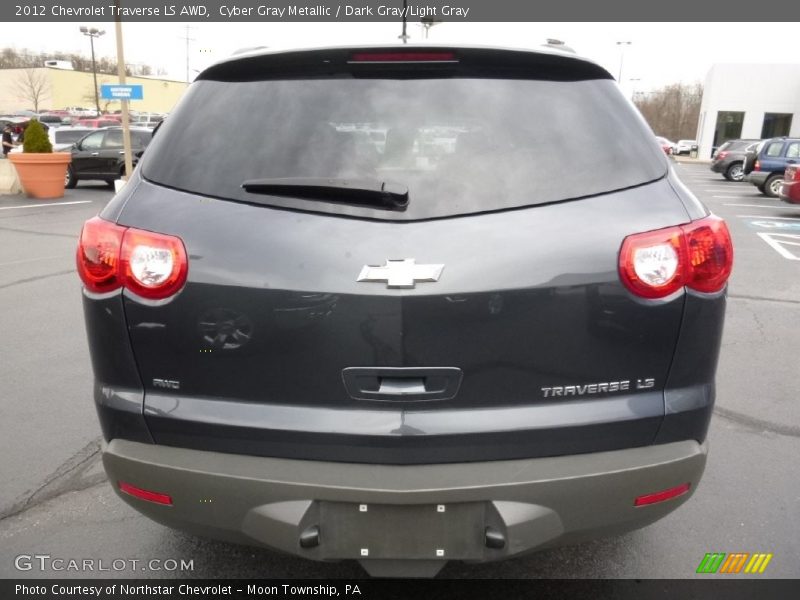 Cyber Gray Metallic / Dark Gray/Light Gray 2012 Chevrolet Traverse LS AWD
