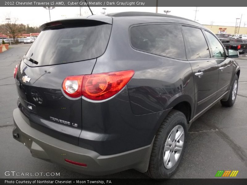 Cyber Gray Metallic / Dark Gray/Light Gray 2012 Chevrolet Traverse LS AWD