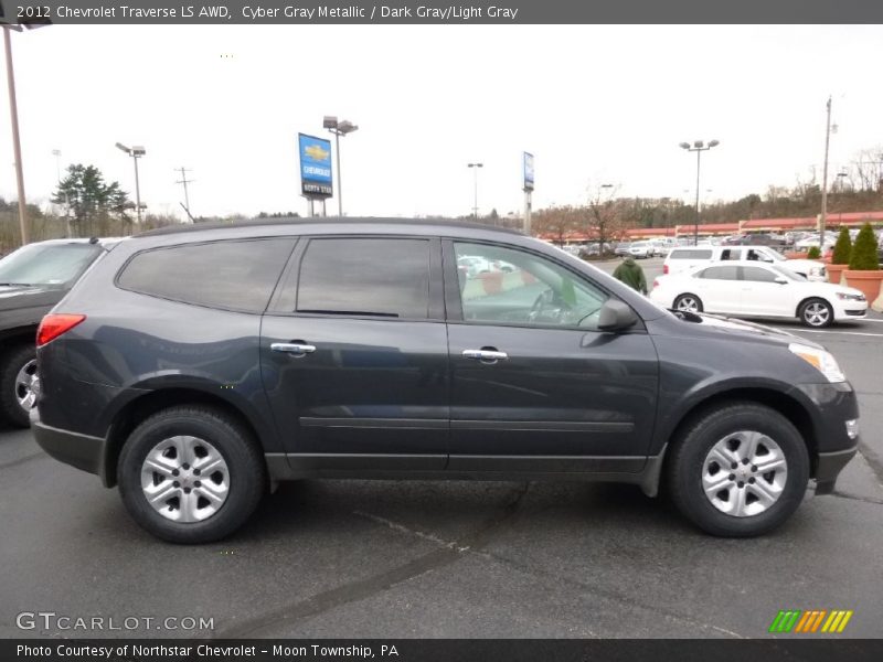 Cyber Gray Metallic / Dark Gray/Light Gray 2012 Chevrolet Traverse LS AWD
