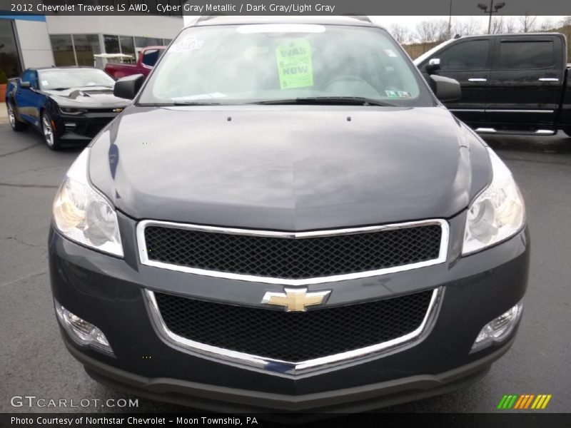 Cyber Gray Metallic / Dark Gray/Light Gray 2012 Chevrolet Traverse LS AWD