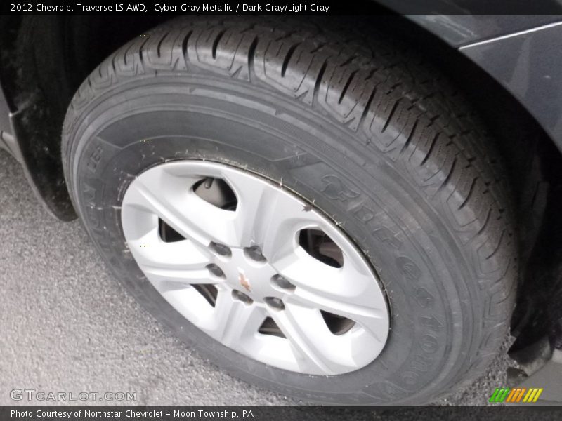 Cyber Gray Metallic / Dark Gray/Light Gray 2012 Chevrolet Traverse LS AWD
