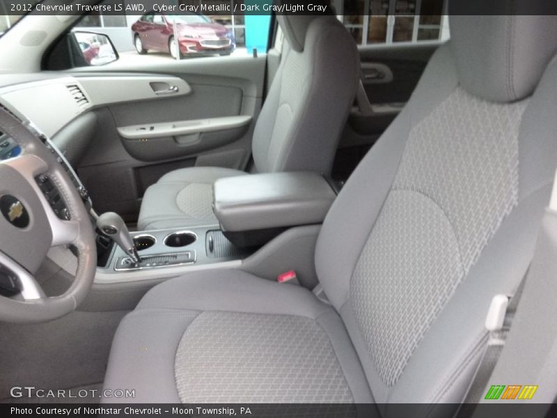 Cyber Gray Metallic / Dark Gray/Light Gray 2012 Chevrolet Traverse LS AWD