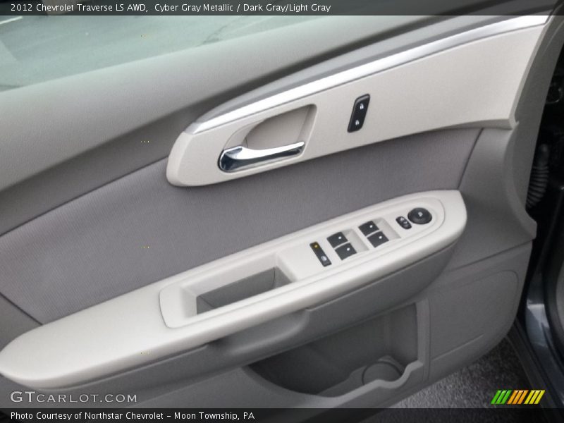 Cyber Gray Metallic / Dark Gray/Light Gray 2012 Chevrolet Traverse LS AWD