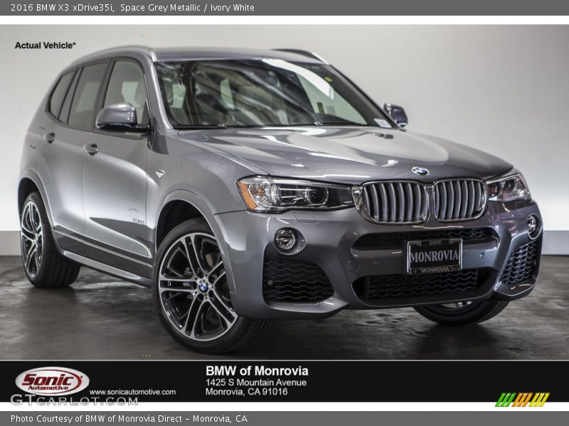 Space Grey Metallic / Ivory White 2016 BMW X3 xDrive35i