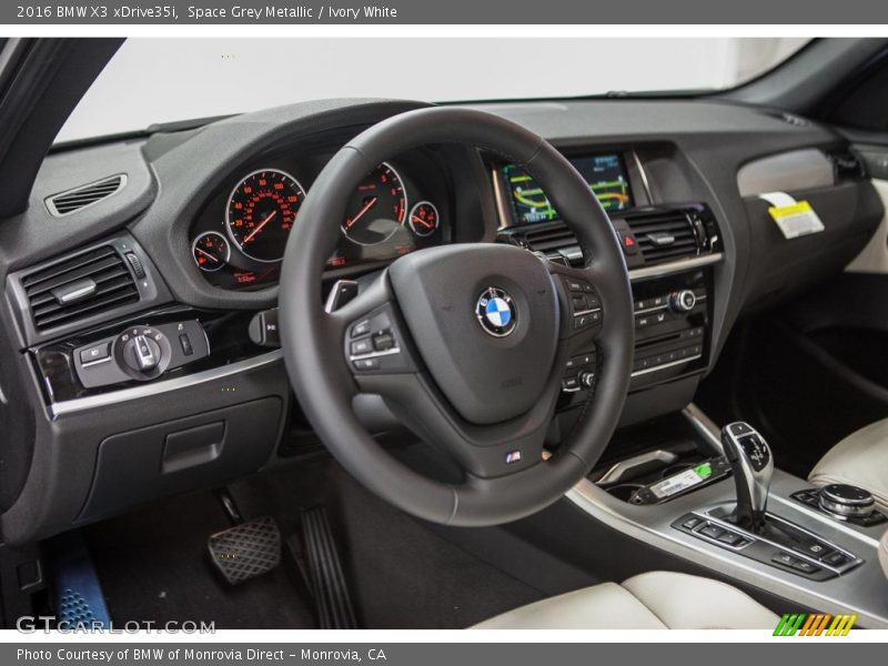 Space Grey Metallic / Ivory White 2016 BMW X3 xDrive35i