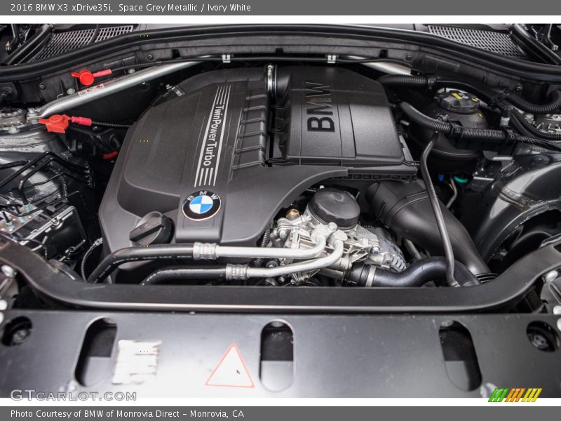 Space Grey Metallic / Ivory White 2016 BMW X3 xDrive35i