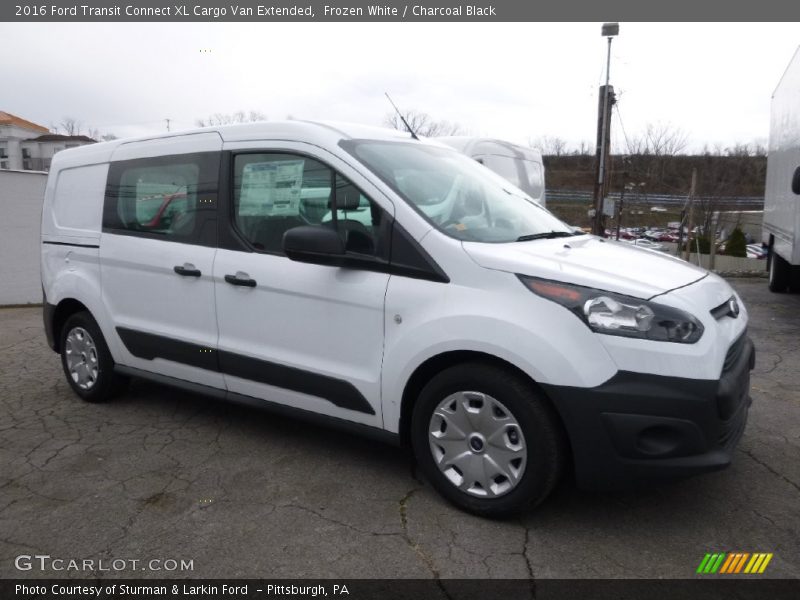 Frozen White / Charcoal Black 2016 Ford Transit Connect XL Cargo Van Extended