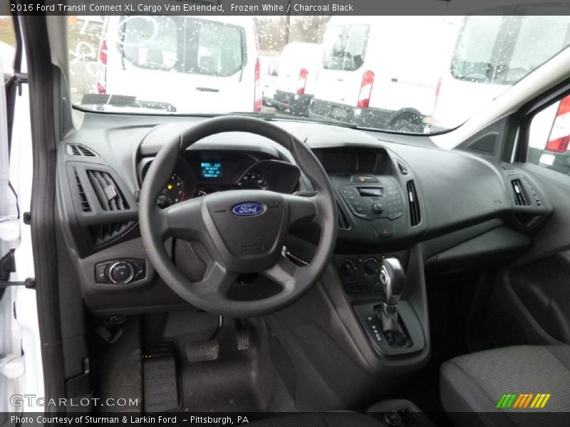 Frozen White / Charcoal Black 2016 Ford Transit Connect XL Cargo Van Extended