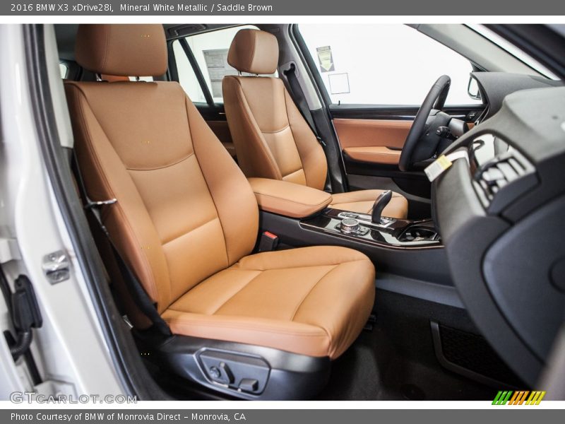 Mineral White Metallic / Saddle Brown 2016 BMW X3 xDrive28i