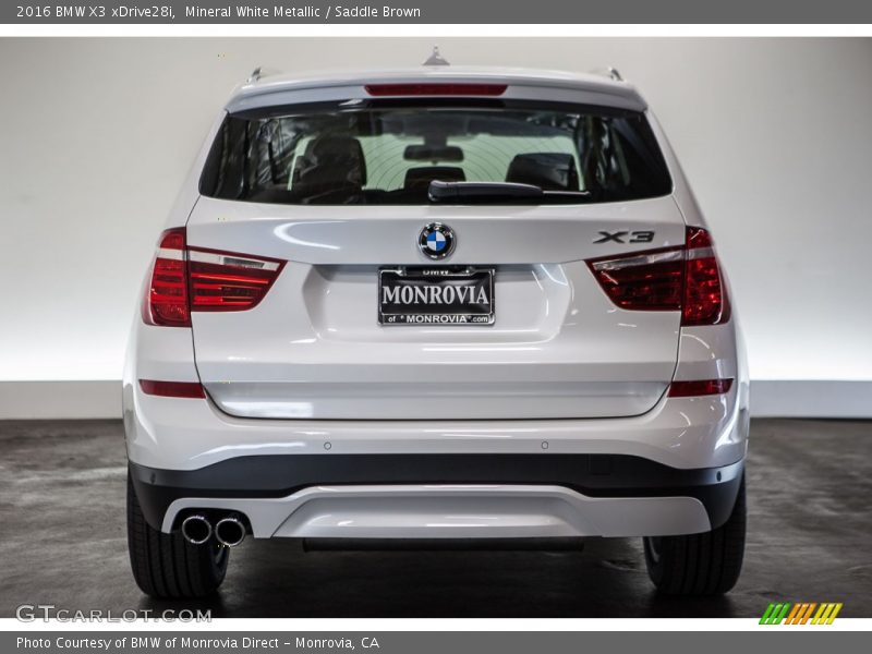 Mineral White Metallic / Saddle Brown 2016 BMW X3 xDrive28i