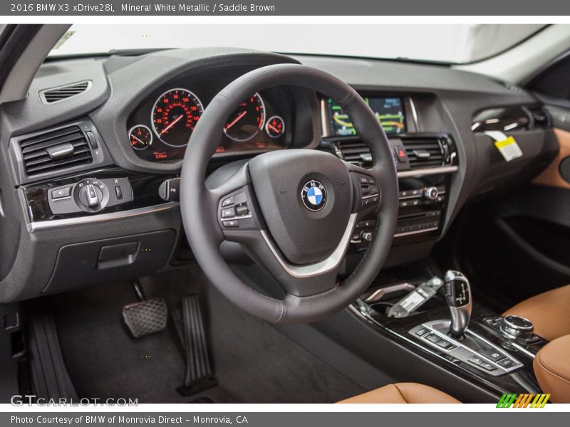 Mineral White Metallic / Saddle Brown 2016 BMW X3 xDrive28i